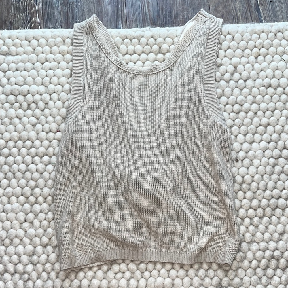 By together • Beige Sleeveless Knit Top